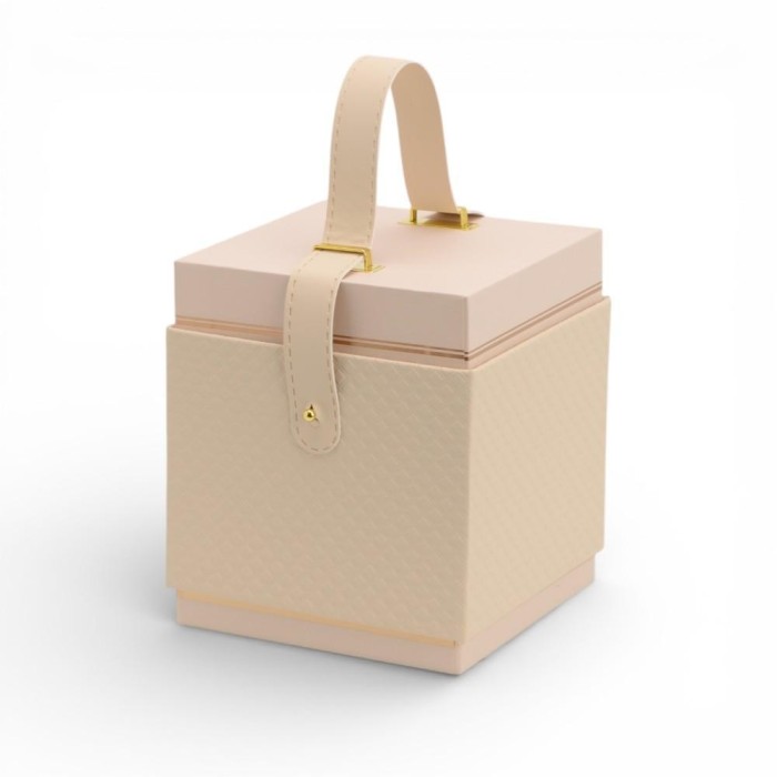 SCATOLA QUADRA JOY CREAM 126X126X140